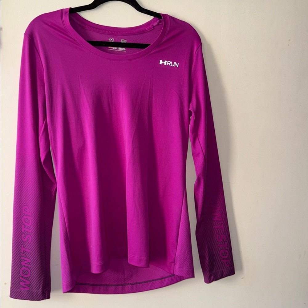 Under Armour Women's Fuchsia Long Sleeve Running Shirt